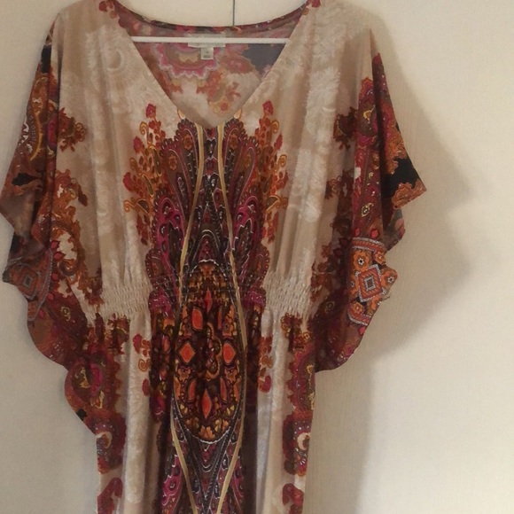 Dress Barn Dresses & Skirts - Woman’s fall Dress Barn Y2k Boho stretchy waisted multi Colored dress /tunic top